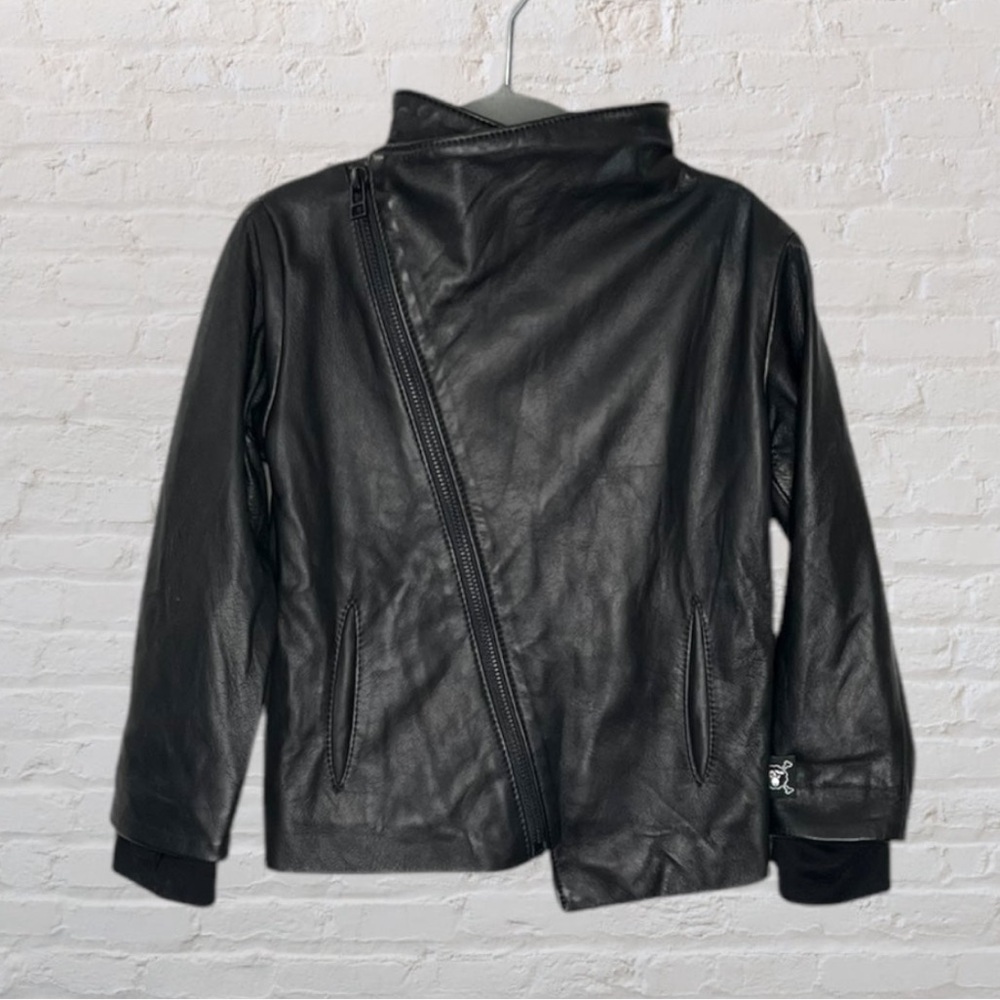 Nununu Asymmetrical Zip Leather Jacket